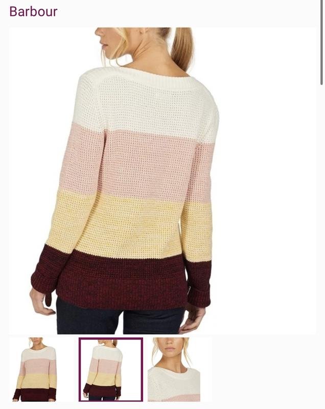 Damen Barbour Pullover Rosa Baumwolle 40 / L / 48