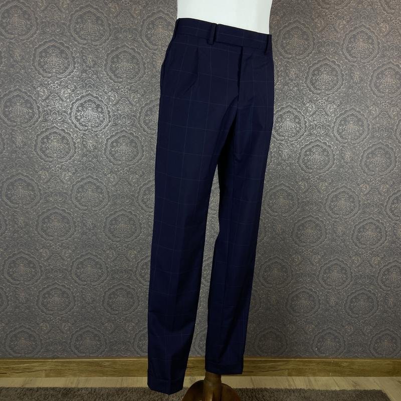Men Massimo Dutti Trousers Navy Wool 30