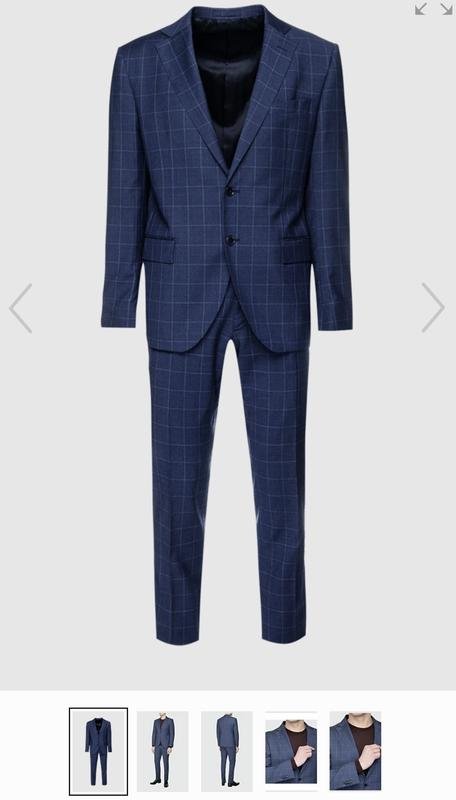 Мужской Belvest Костюм Синий Другой