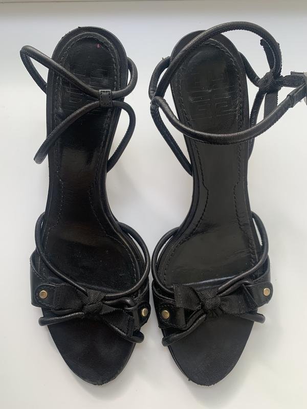 Women Givenchy Mules Black Leather 37.5