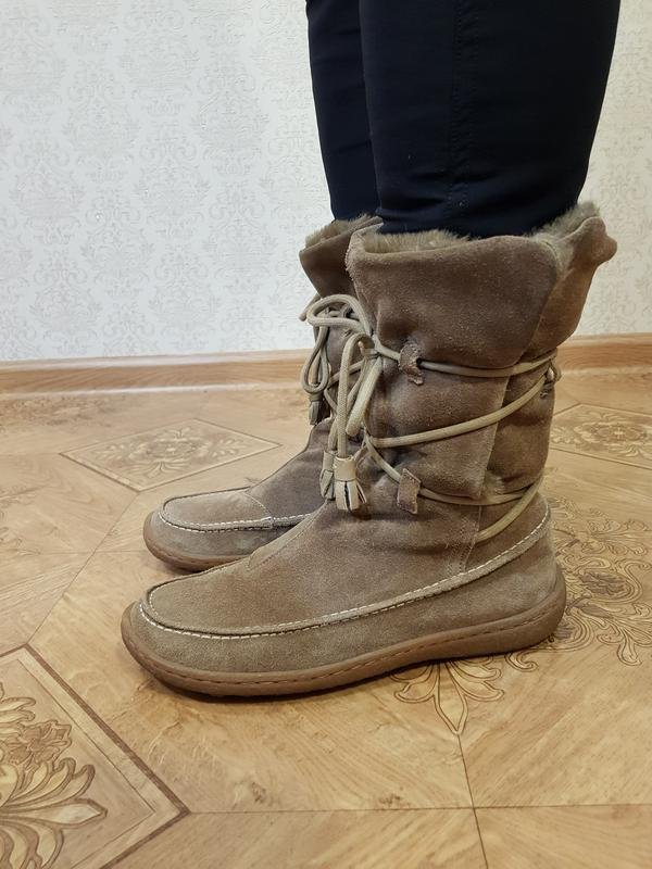 Women Camper Boots Beige Suede 37