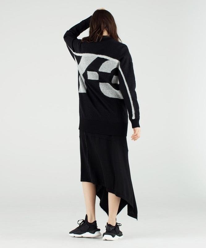Donna Yohji Yamamoto Maglione Nero Mohair 34 / XS
