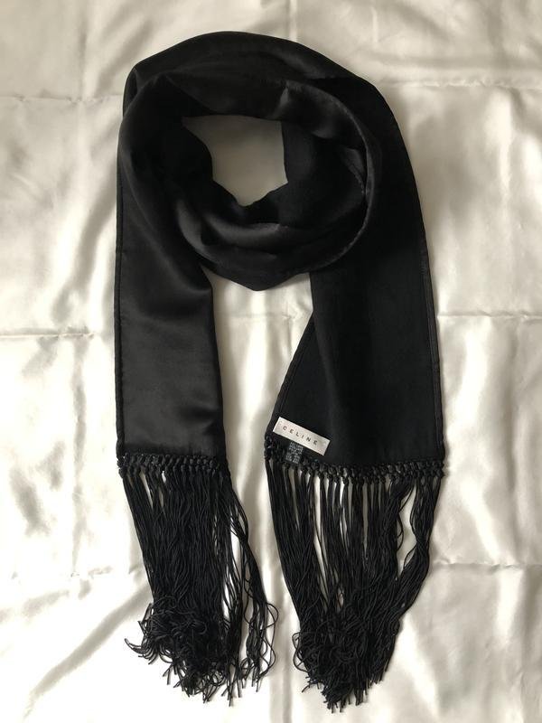Унисекс Celine Шарф Чёрный Кашемир