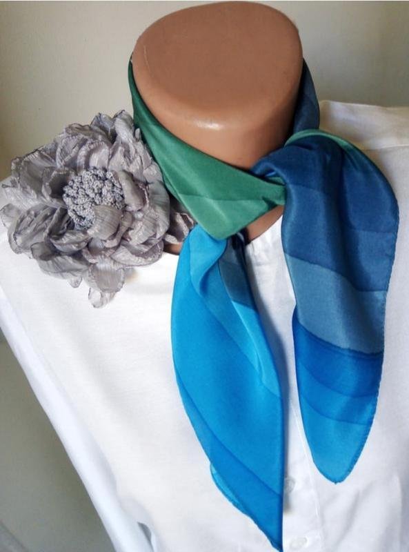 Унисекс Balenciaga Хустка Бирюзовый Шелк