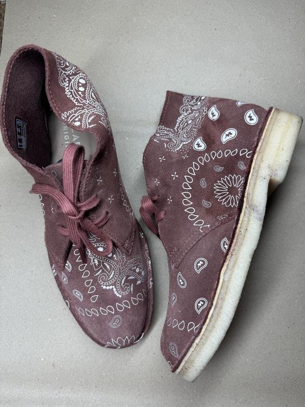 Donna Clarks Stivali Rosso Suede 38