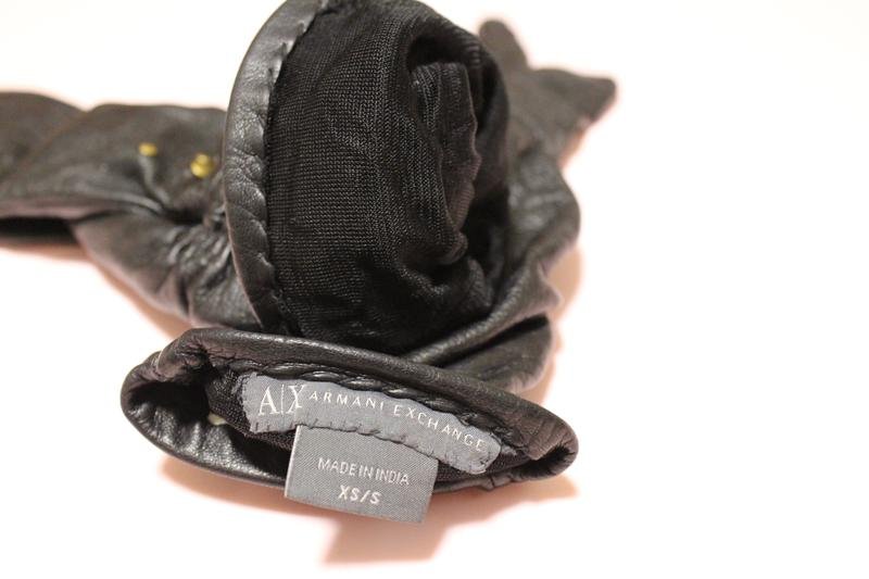 Donna Armani Exchange Guanti Neri Altro