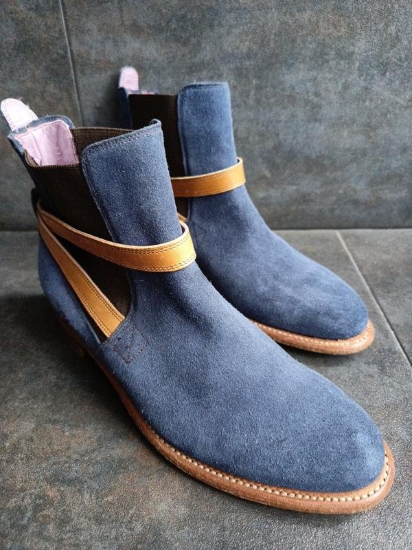 Женские Barker Ботинки Тёмно-синие Замша 39