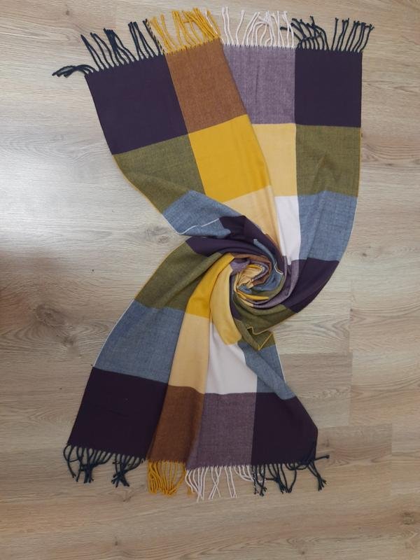 Damen Barbour Schal Gelb Kariert