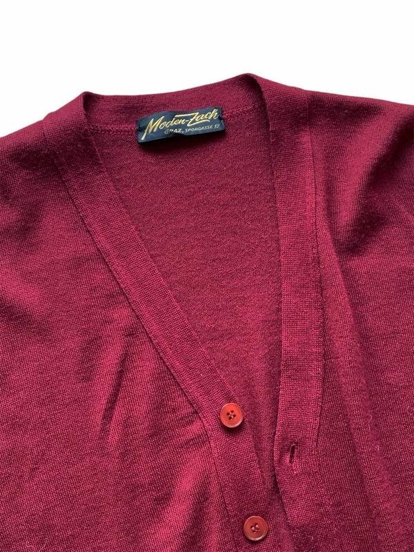 Мужской Moden-zach Свитер Бордовый Шерсть 38 / M /