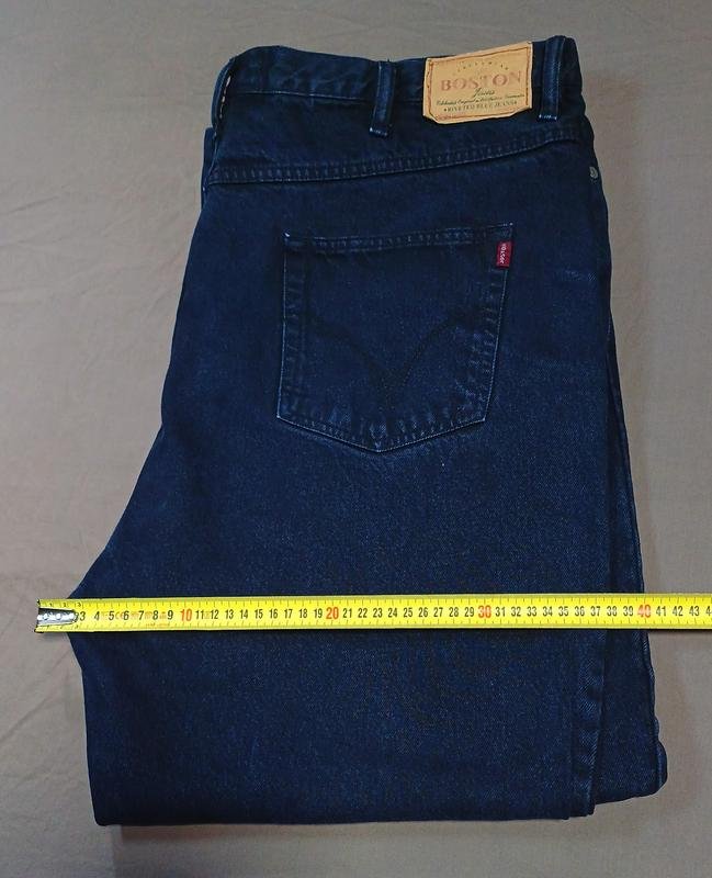 Homme Boston Jeans Noir Denim 44 / 4XL / 60