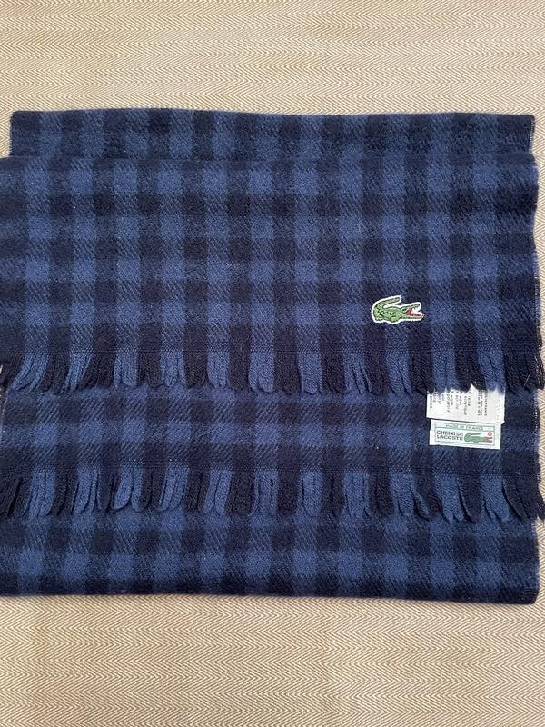 Homme Lacoste Écharpe Bleu Marine Coton