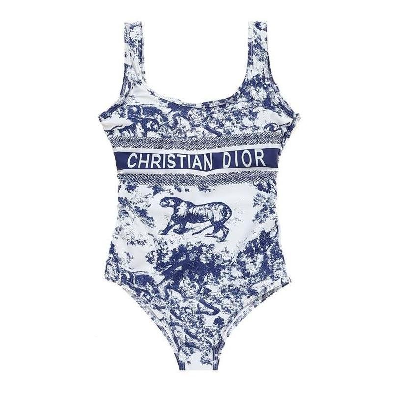 Women Christian Dior Swimsuit Navy Cotton 38 / M /