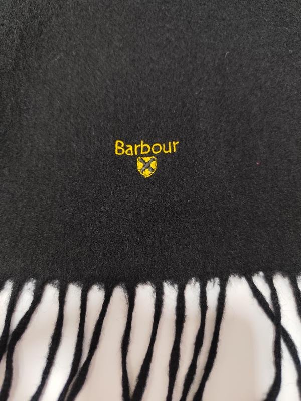 Unisex Barbour Schal Schwarz Wolle