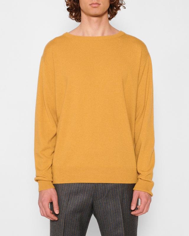 Herren Dries Van Noten Pullover Gelb Kaschmir 36 /