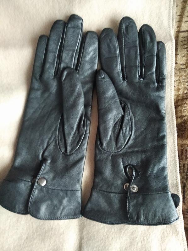 Donna Anne Klein Guanti Nero Pelle 7