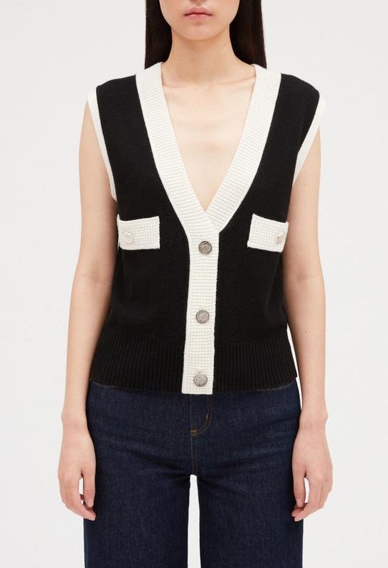 Women Claudie Pierlot Vest Black Viscose 38 / M /