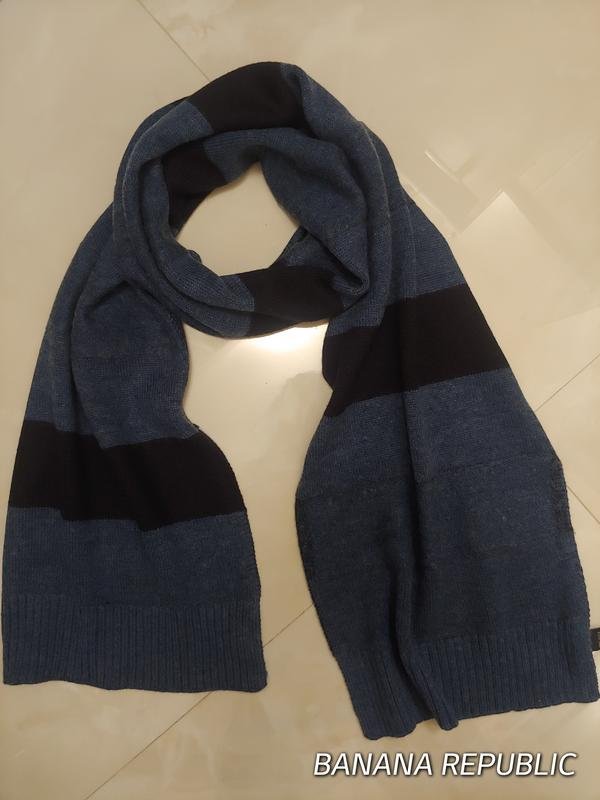Homme Banana Republic Écharpe Noire Acrylique