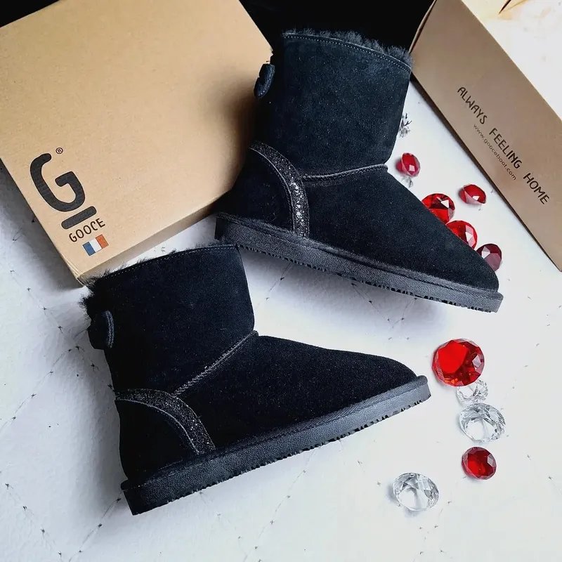 Women Canada Goose Uggs Black Suede 39.5
