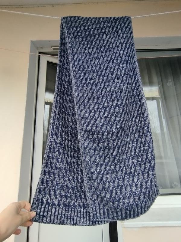 Unisex Bugatti Scarf Navy Wool
