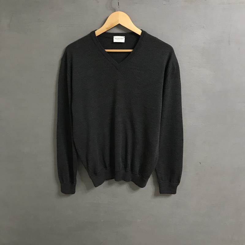 Мужской Pelikamo Свитер Серый Шерсть 40 /L / 48