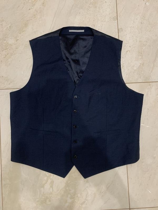 Men Burton Menswear London Vest Navy 44 / XXL / 52
