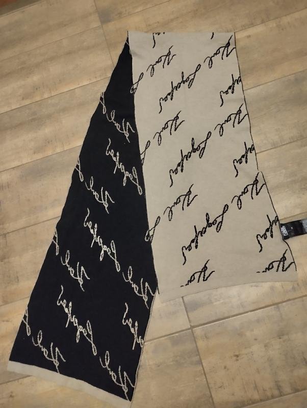 Unisex Karl Lagerfeld Sciarpa Nera Cashmere