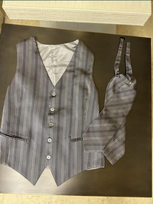 Herren Brioni Weste Grau Seide 50