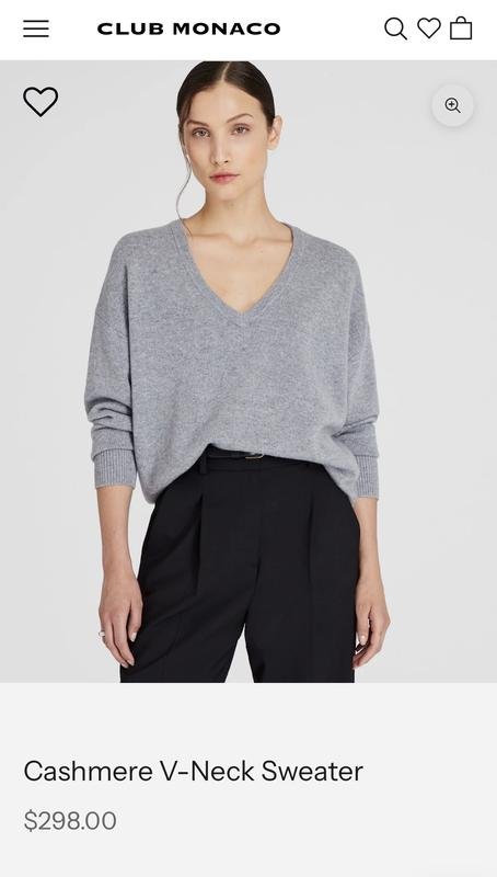 Women Club Monaco Sweater Grey Cashmere 36 / S /