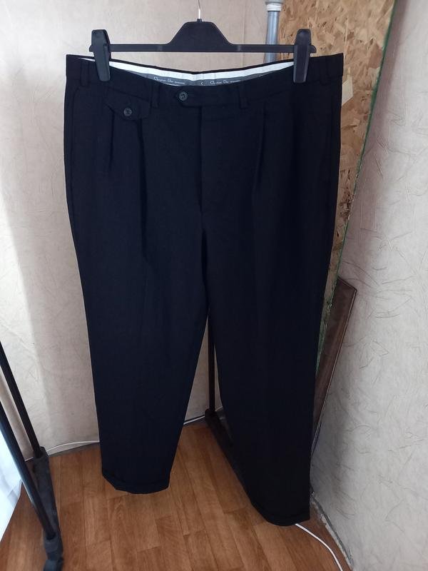 Homme Christian Dior Pantalon Noir Laine 34 / L /