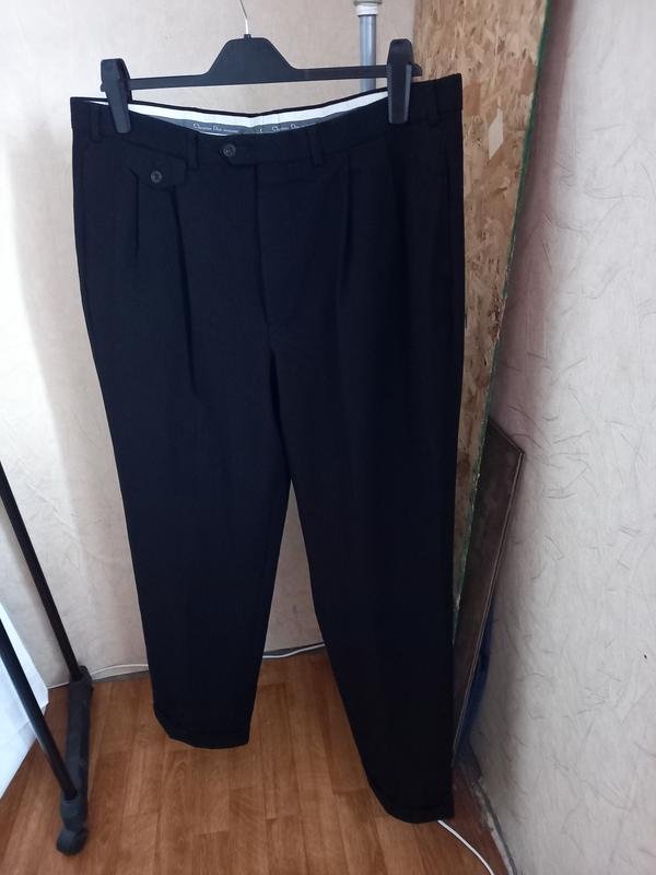 Homme Christian Dior Pantalon Noir Laine 34 / L /