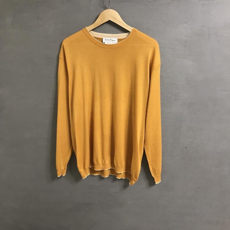 Мужской Salvatore Ferragamo Джемпер Оранжевый