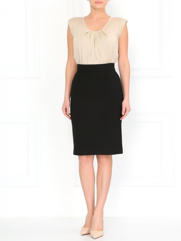 Femme Jil Sander Jupe Noire Laine 38 / M / 46