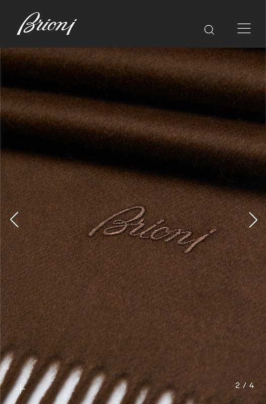 Herren Brioni Schal Braun Kaschmir