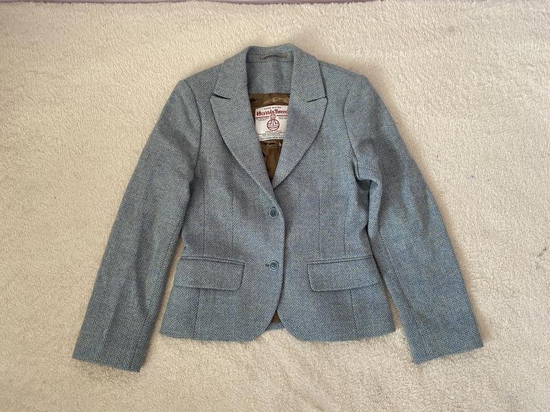 Женский Harris Tweed Пиджак Серый Шерсть 36 / S /