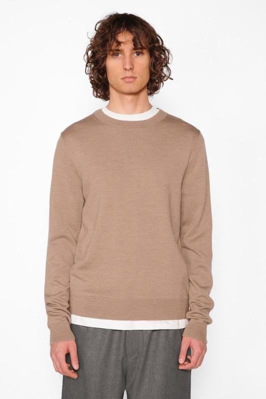 Herren Dries Van Noten Pullover Beige Wolle 40 /L