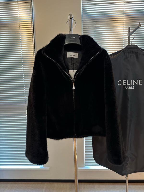 Femme Celine Manteau Marron Vison 36 / S / 44