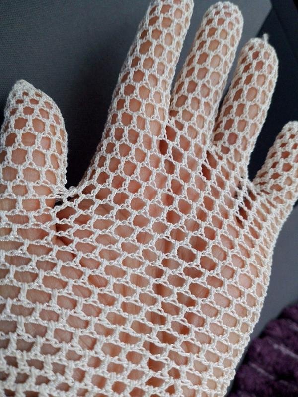 Donna American Vintage Guanti Bianchi Maglia 6