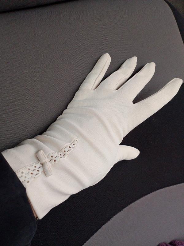 Donna American Vintage Guanti Bianchi Poliestere 7