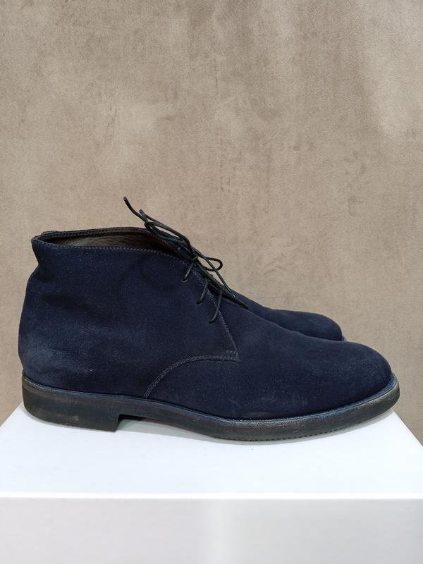Herren Barrett Stiefel Marineblau Wildleder 44.5