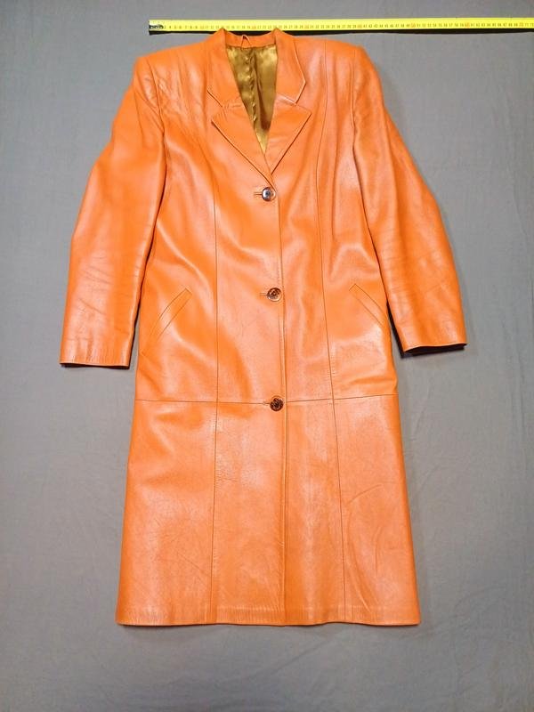 Femme Manteau Trench Personnalisé Corail Cuir 36 /