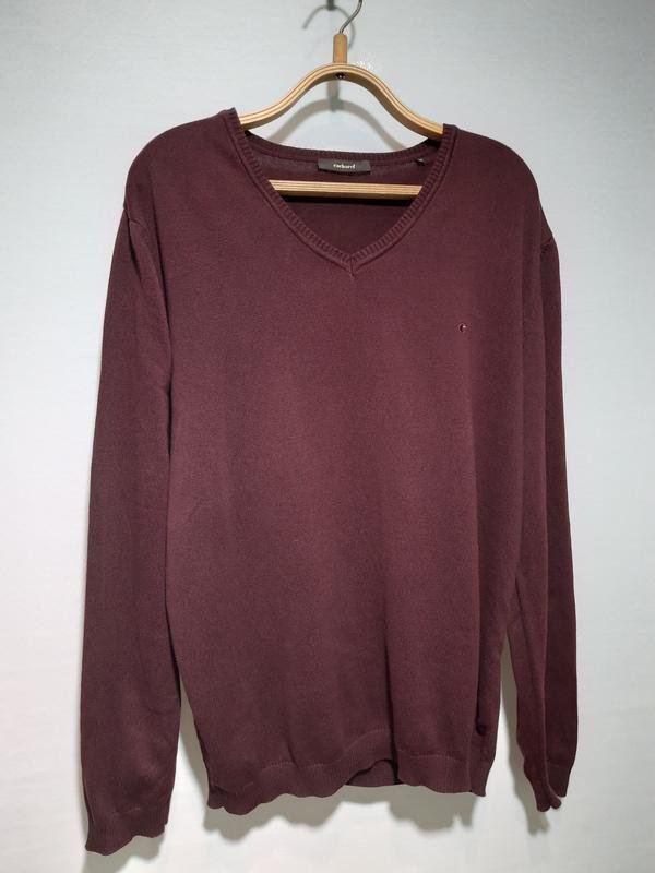 Men Cacharel Sweater Burgundy Cotton 40 /L / 48
