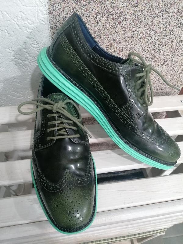 Мужские Cole Haan Туфли Зелёные Лаковая кожа 45