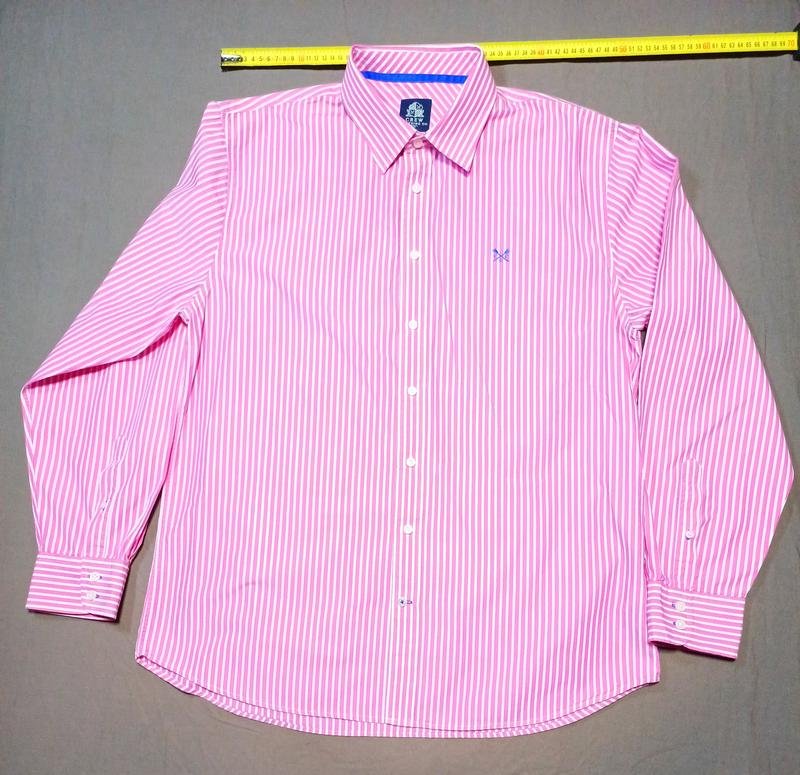 Men Crew Clothing Shirt Pink Cotton 42 / XL / 50