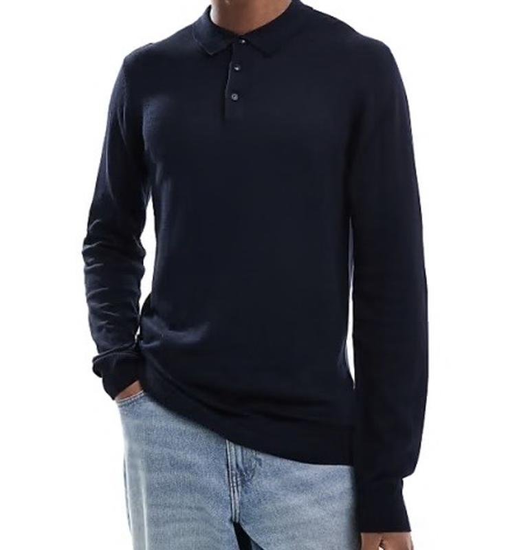 Homme French Connection Pull Bleu Marine Coton M