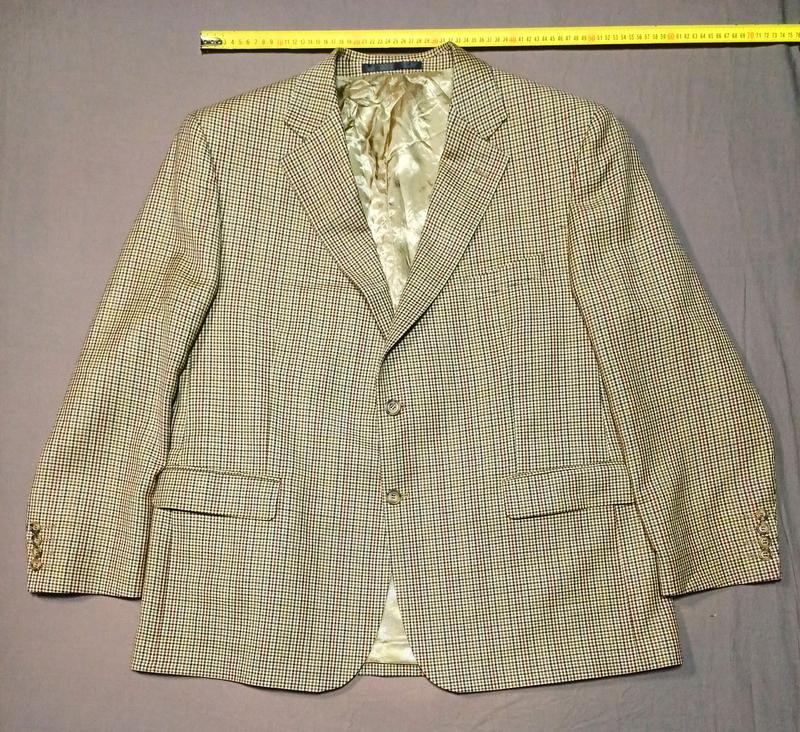 Мужской Marks & Spencer Пиджак Чёрный Шерсть 48 /