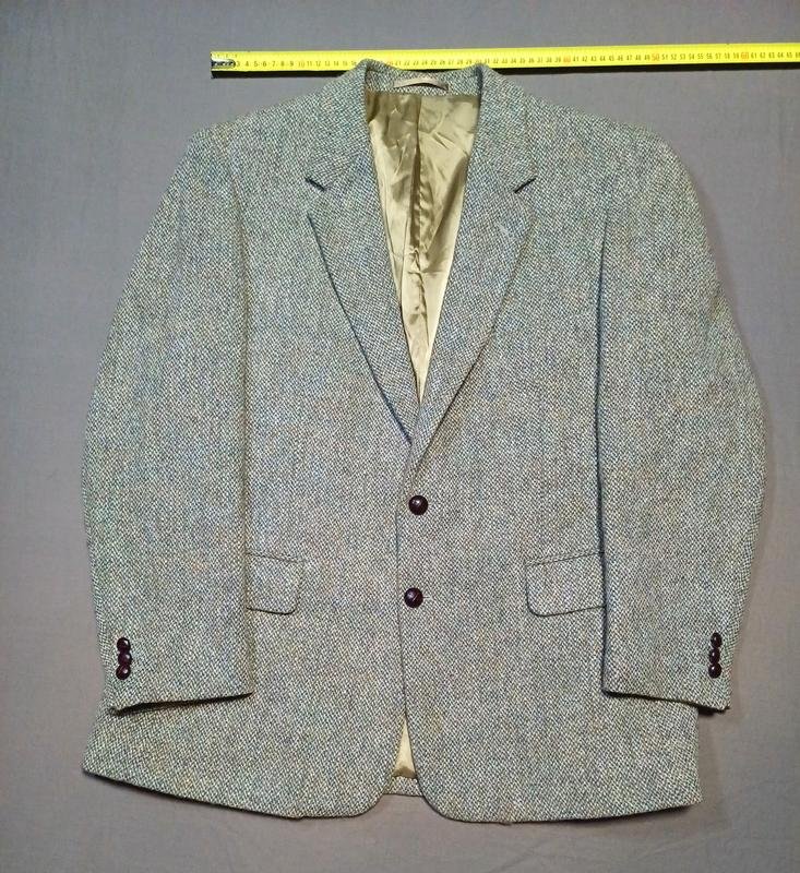 Мужской Harris Tweed Пиджак Серебристый Шерсть 42