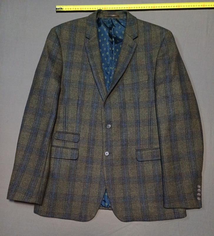 Мужской Harris Tweed Пиджак Тёмно-синий Шерсть 42