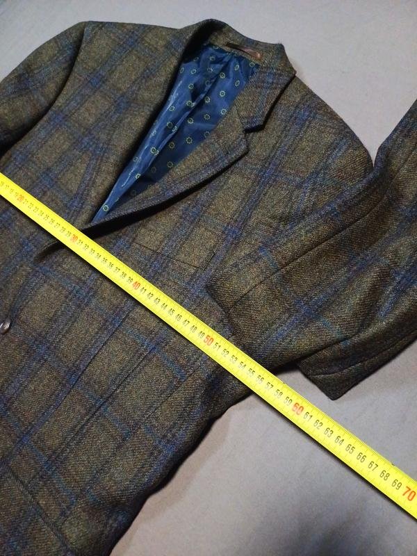 Мужской Harris Tweed Пиджак Тёмно-синий Шерсть 42