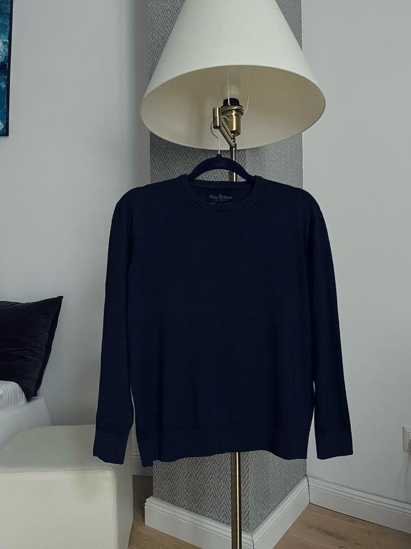 Uomo Loro Piana Maglione Blu Navy Cashmere 40 /L /