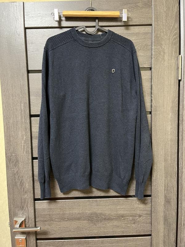 Мужской Eton Свитер Тёмно-синий Хлопок 38 / M / 46